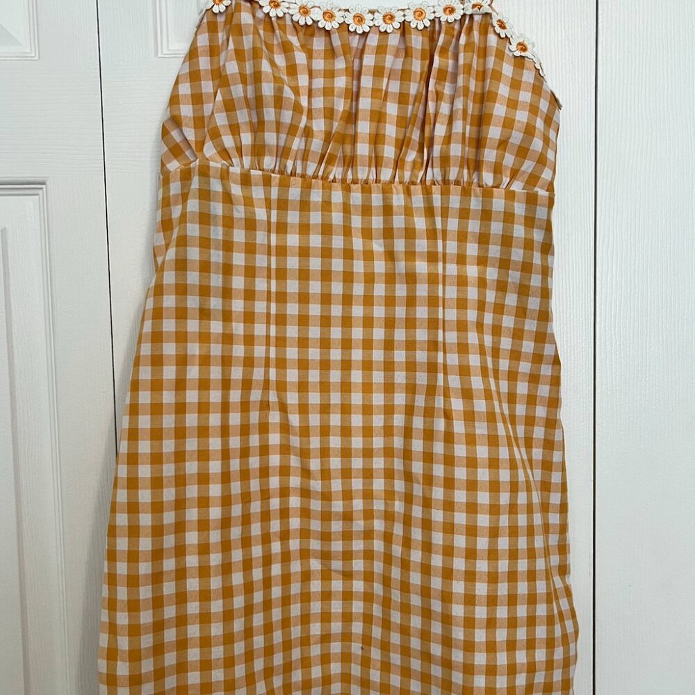 Forever 21 Checkered Daisy Mini Dress